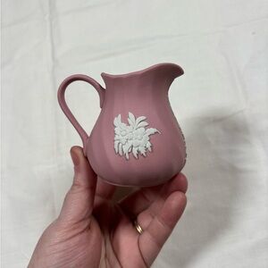 Wedgwood pink jasperware miniature creamer or bud vase